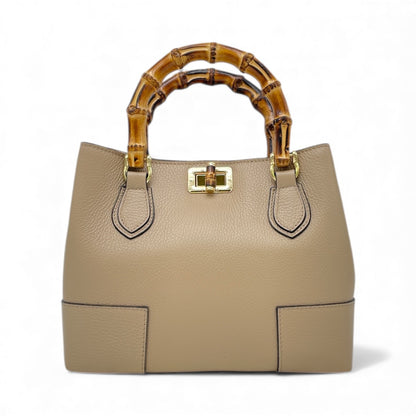 Borsa con manico in canna naturale