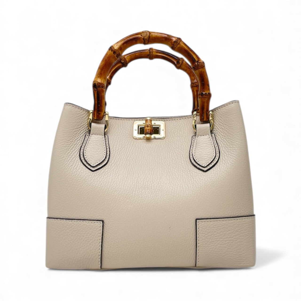 Borsa con manico in canna naturale