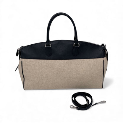 Borsa in tessuto con Pelle canvas