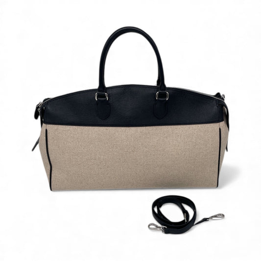 Borsa in tessuto con Pelle canvas