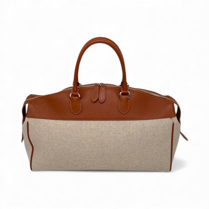 Borsa in tessuto con Pelle canvas