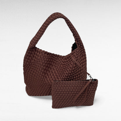 Borsa in tessuto accessoriata