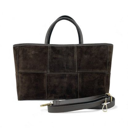 Borsa in pelle scamosciata